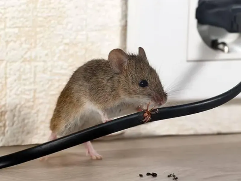 House mouse found inside a Toledo, OH home during a rodent inspection