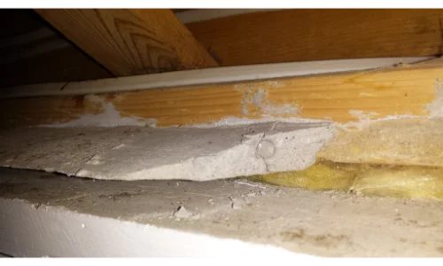 Technician sealing rodent entry points on a Toledo, OH home exterior